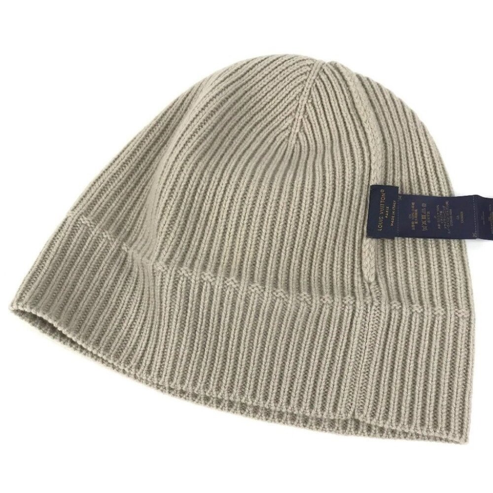 LOUIS VUITTON M77196 Beanie-LV Dual knit cap Knit hat Cashmere Gurege gray - Picture 7 of 10
